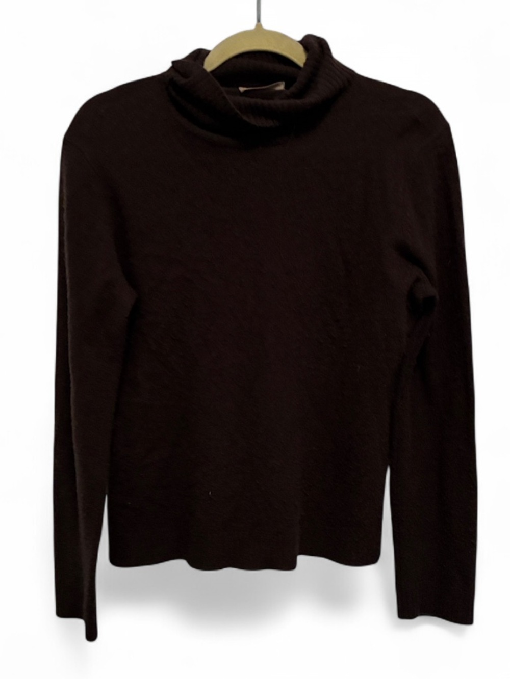 Cashmere Addiction 100% Cashmere Dark Brown Turtleneck Sweater